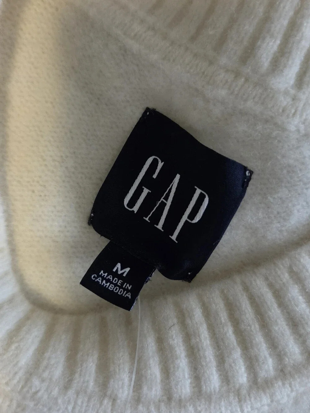 NWT GAP Crewneck Recycled Wool Blend Sweater in Ivory, Men's Size Medium